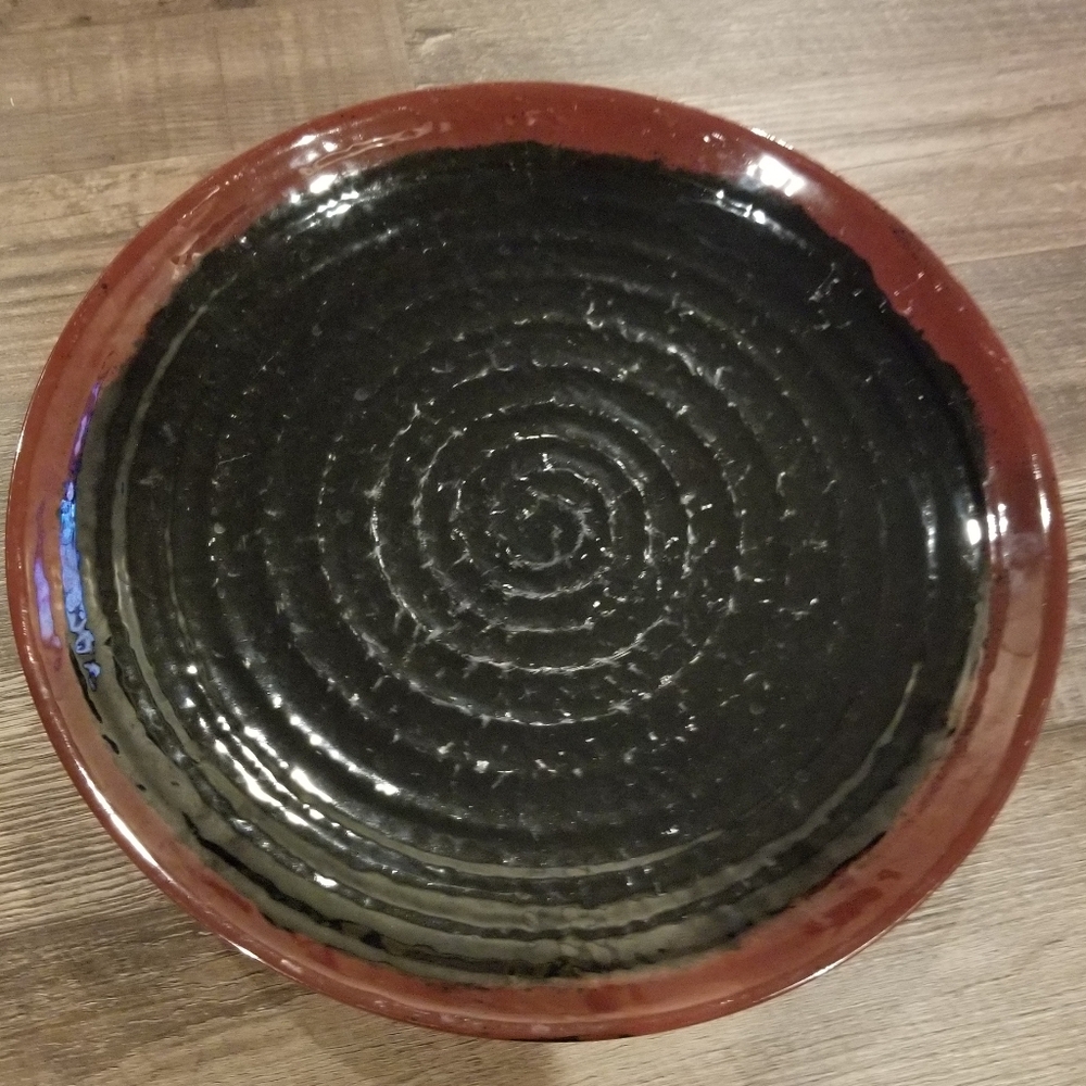Black and Brown Plate